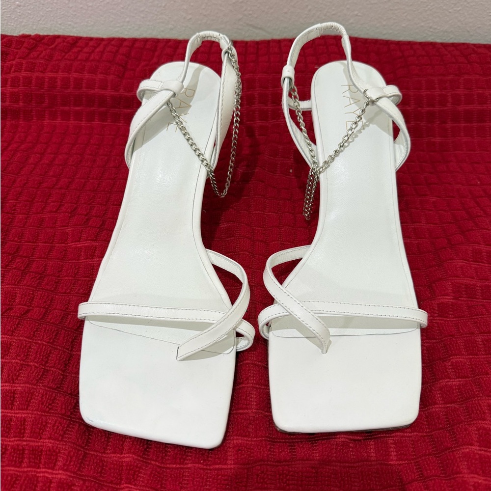 RAYE Margaret Heel in White. Size 8 USED